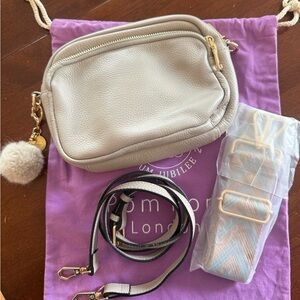 Pom Pom London Leather Crossbody Bag
